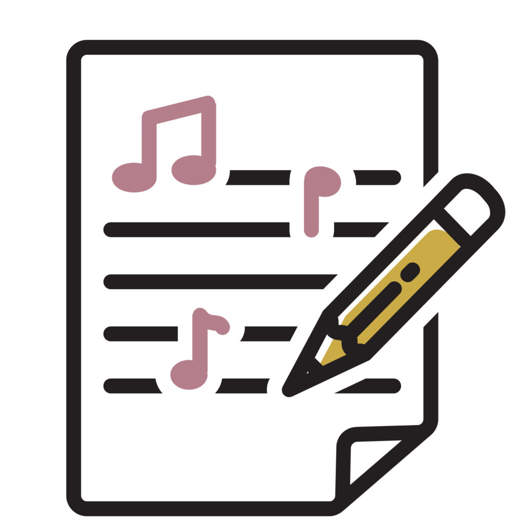 Sheet music being edited with a pencil.