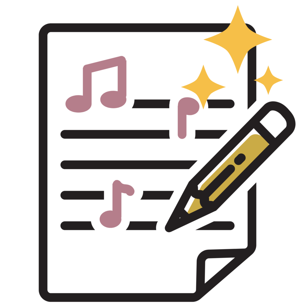 Sheet music being edited with a pencil.